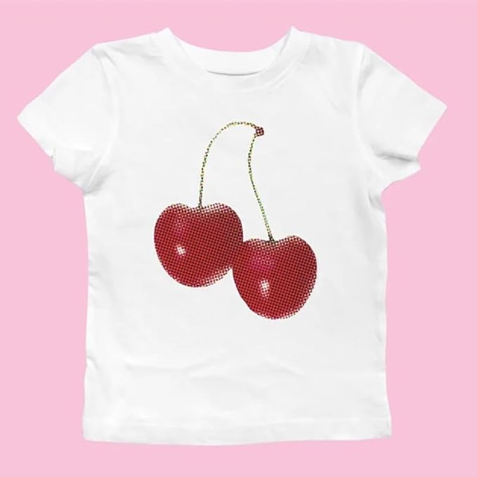 Baby Tees Y2k Shirt 2000s Fashion Cute Shirts 90s Outfit Woman Graphic Tees Y2k Vintage Clothes