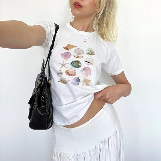 Baby Tees Women Graphic Tops Y2K Grunge Clothes