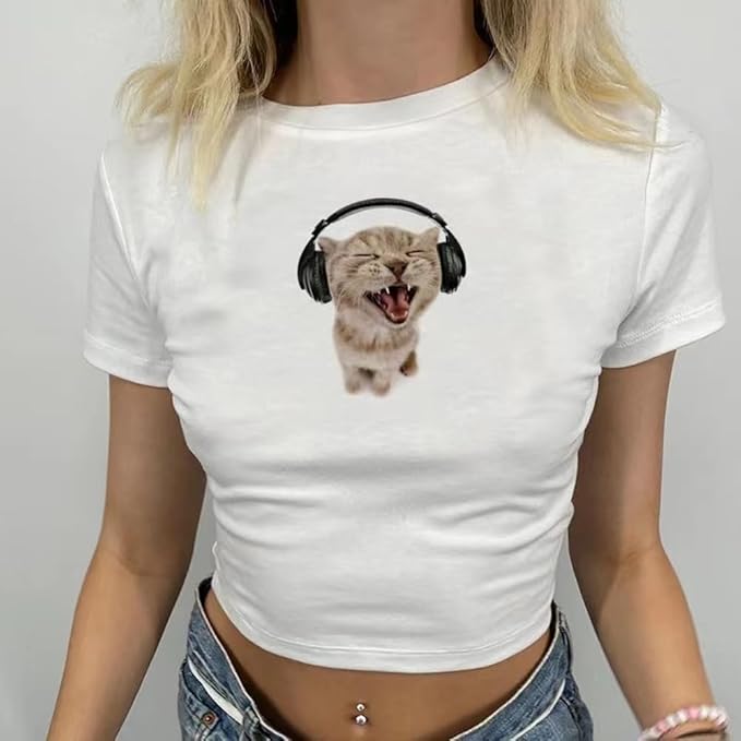 Baby Tees Women Graphic Tops Y2K Grunge Clothes