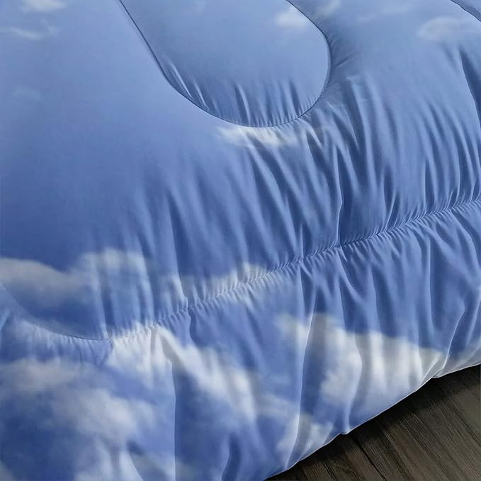 AILONEN Astronaut Comforter Set for Teens Boys Kids Girls, Space Astronaut Bedding Set Twin Size,Outer Space Themed Quilted Duvet Bed Set,Planet Quilt,1 Comforter 2 Pillowcases 3 Piece