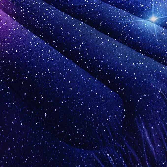 AILONEN Purple Space Unicorn Comforter Set, Superior Kids Bedding Set Queen for Teen Girls and Boys,Bed-in-a-Bag Printed Galaxy Bed Sets,Microfiber,(1 Comforter 2 Pillowcases 3 Piece)
